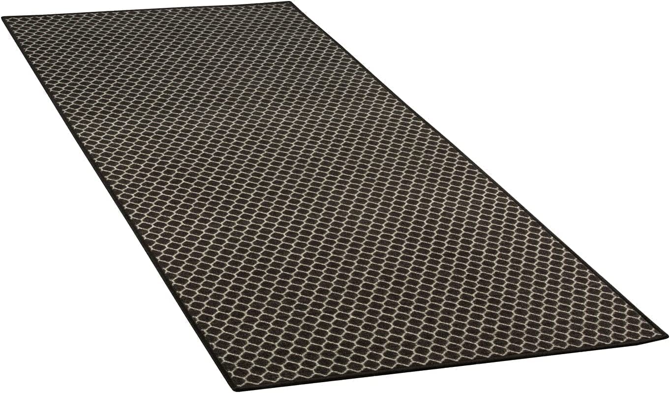 Floordirekt Teppichläufer Dundalk - Feinschlingen Teppich mit Muster - Läufer für Küche, Flur & Wohnraum - Rundum gekettelt (80 x 350 cm)