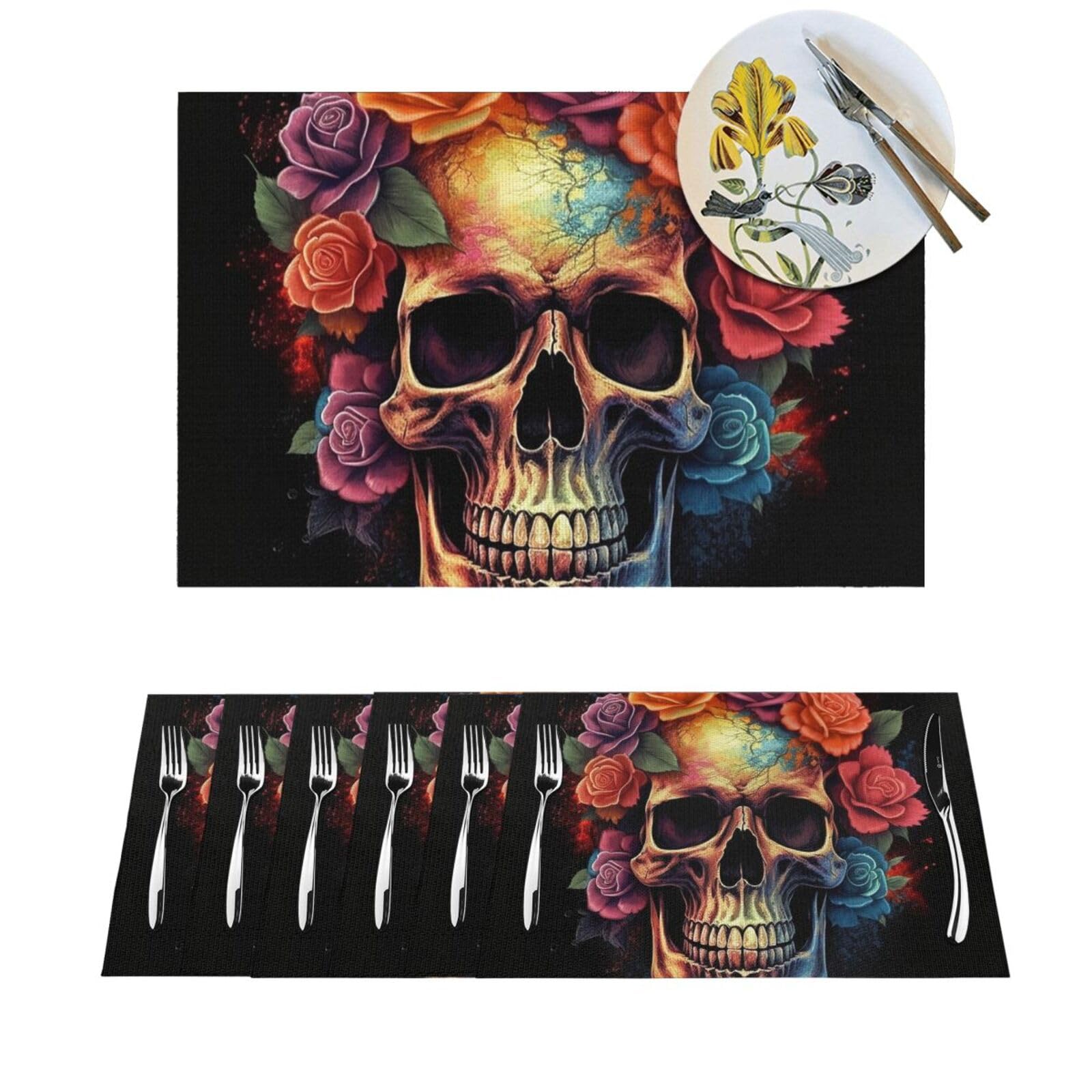 Sets de table pour pique-nique et fête lot de 4 lavables antidérapants en PVC