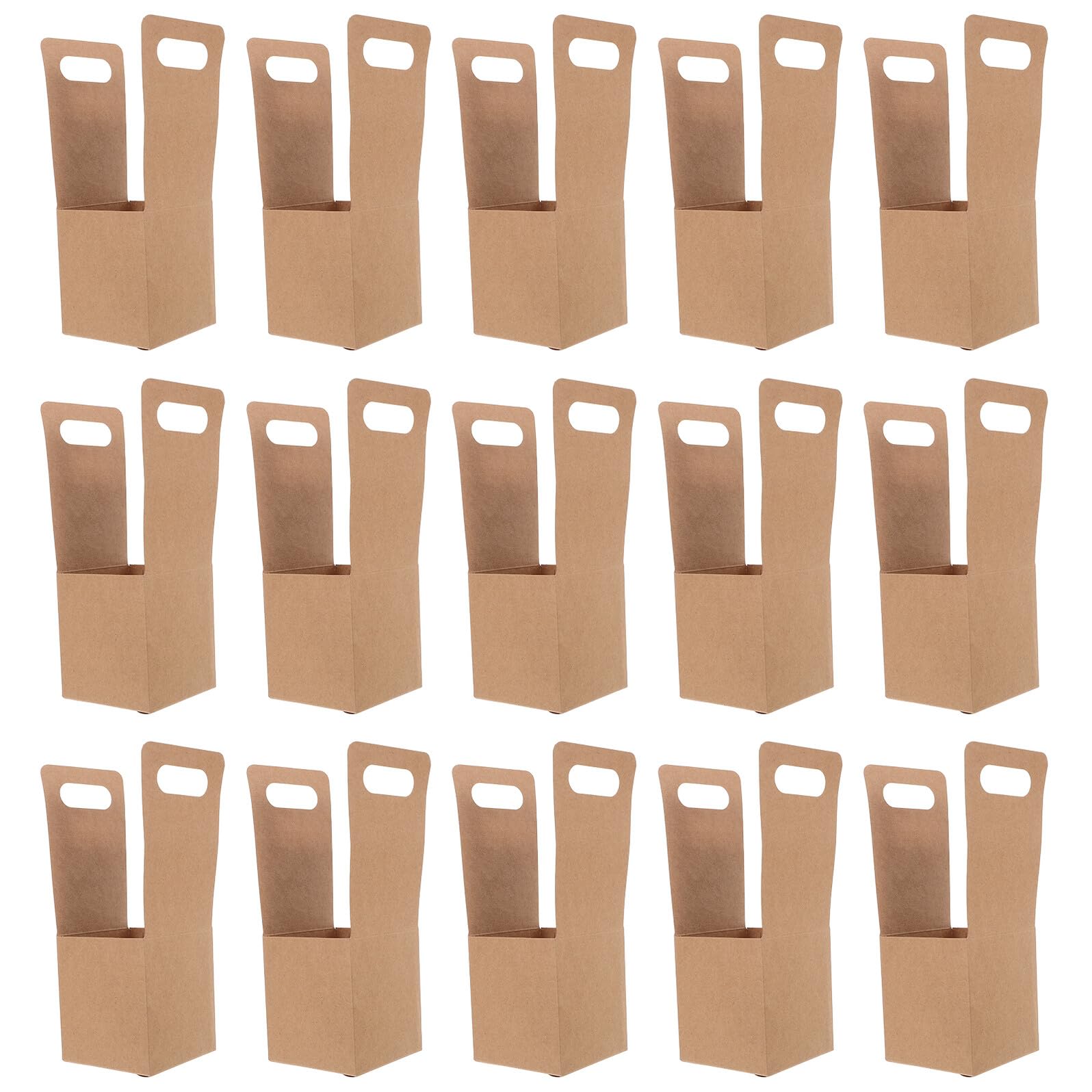 Porte-gobelet en papier kraft ondulé avec poignée plateau de café pliable lot de 30