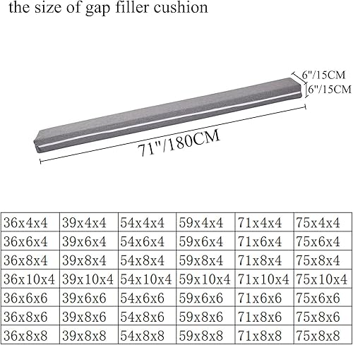 Miniatura 2 de Relleno de huecos de cama para cabecero, relleno de espacio para sofá, relleno de grietas entre cabecero y extensor de colchón, tamaño California