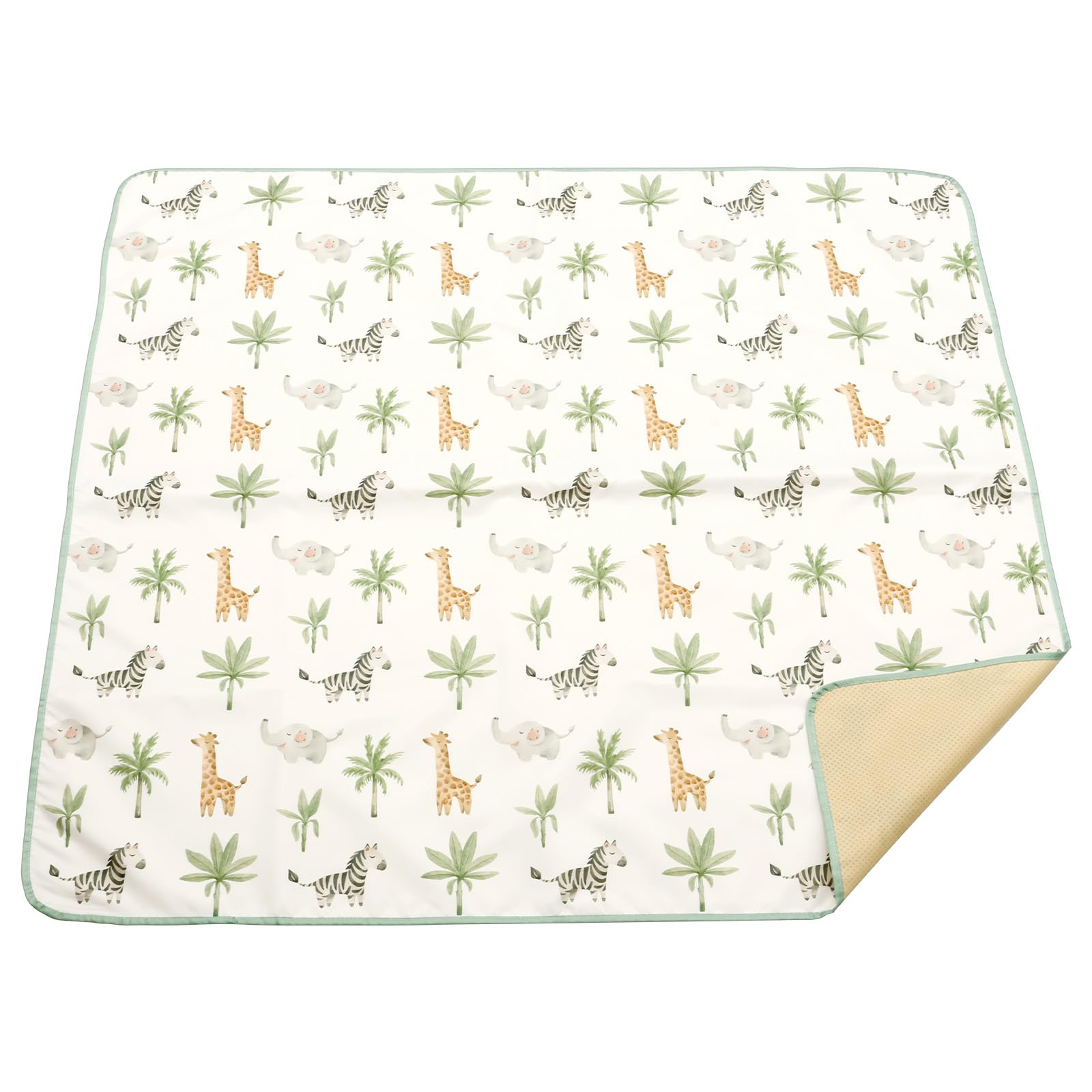 Splash Mat for Underneath Highchair - Nonslip Waterproof Food Splash Spill Map 3 * 43.3inch Great as a Feeding Cover for Carpets and Easy to Wipe(white,110 * 110cm) — image 1