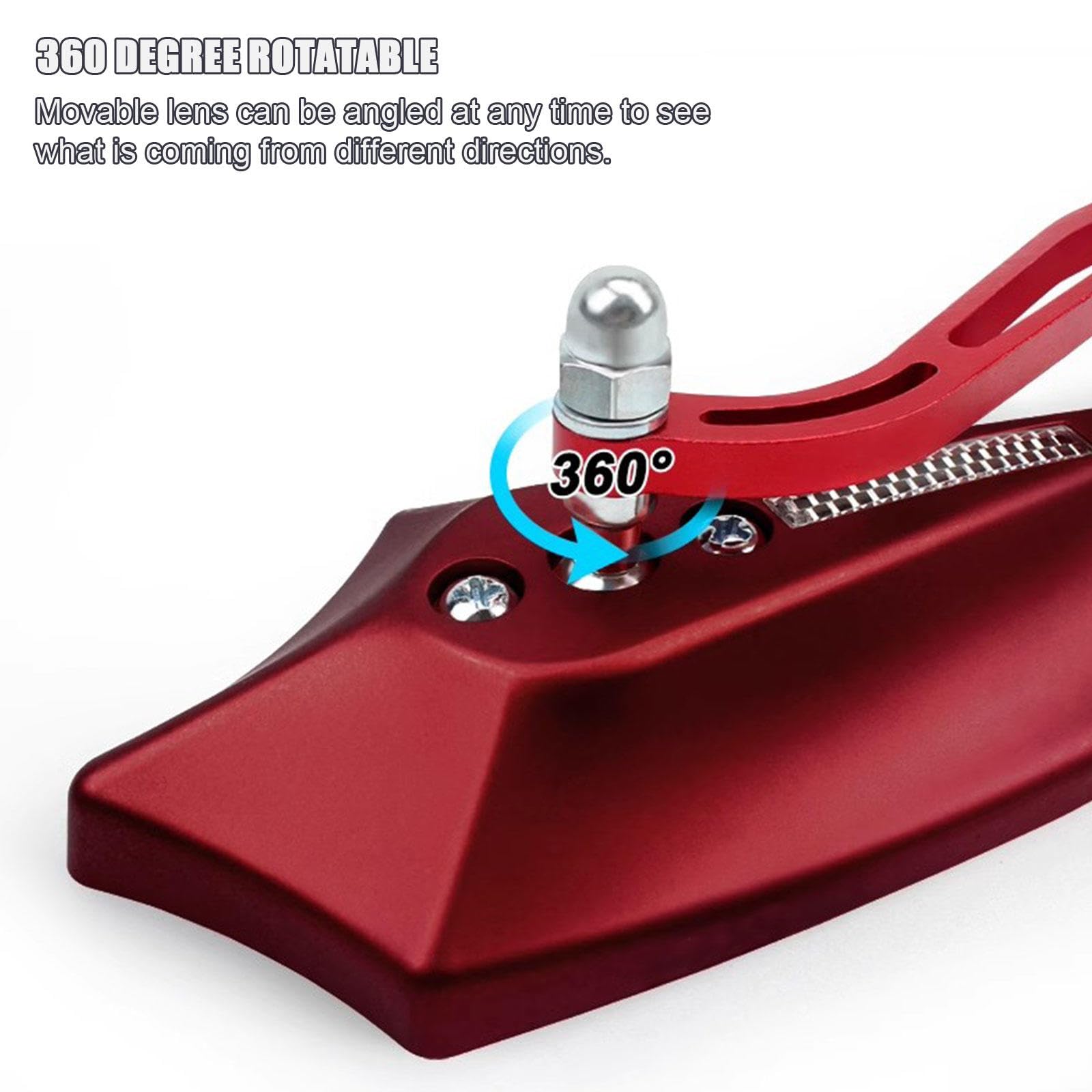 Un Par de Espejos Para Bicicleta. Soporte Para Manillar de Espejo Retrovisor Lateral con Rotación de 360 ​​grados Espejo Retrovisor Para Scooter, Ciclomotor, Bicicleta,Purple