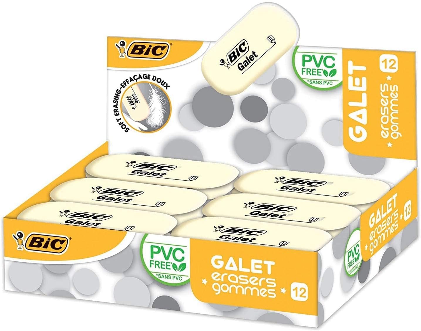 BIC Eraser LOSC Made from Synthetic Rubber, 58 x 28 x 13