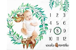 Baby Sloth Milestone Blanket: Capture Unforgettable Growth Moments