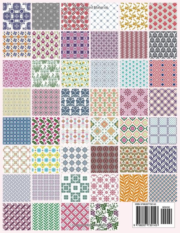 200+ Seamless Cross Stitch Patterns: A Massive Collection of Repeating Motifs — Traditional, Geometric, Retro, Ethnic, and Floral Patterns - Image 2
