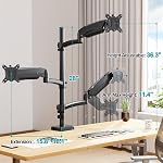 MOUNT PRO Triple Monitor Mount for Max 32" Computer Screen, Adjustable 3 Monitor Desk Mount, up to 19.8lbs Each, Spring Monitor Arm with Tilt Swivel Rotation, VESA Mount 75x75/100x100mm