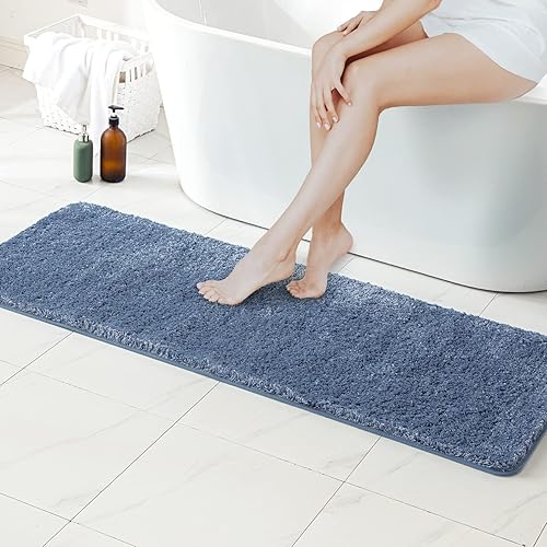 Miniatura 10 de MIULEE Alfombras de baño salvia, suaves y pequeñas, absorbentes, antideslizantes, de secado rápido, esponjosas, para baño, bañera y duchas, lavables