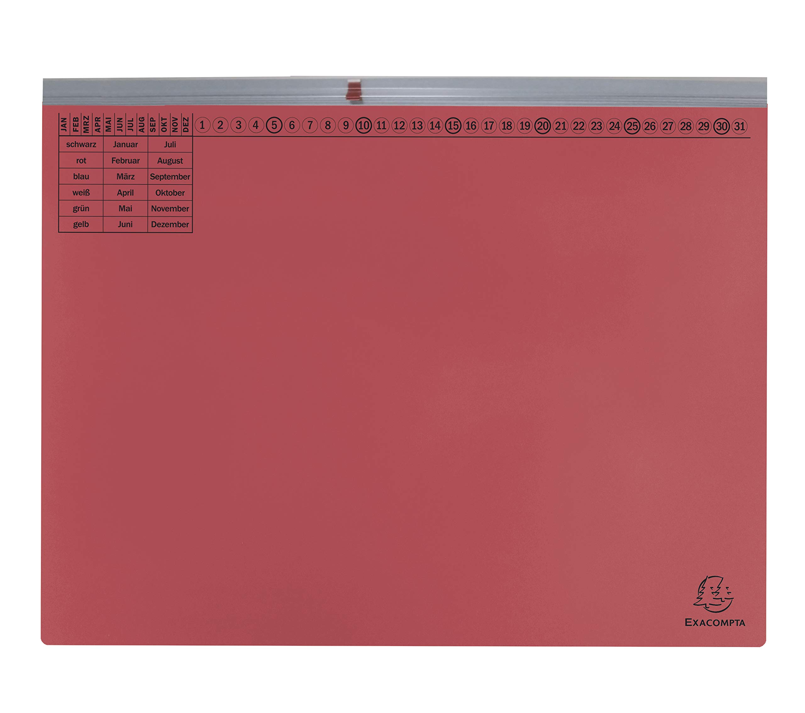 Exacompta - Ref. 370203B - 1 hanging file hook 1 ply red