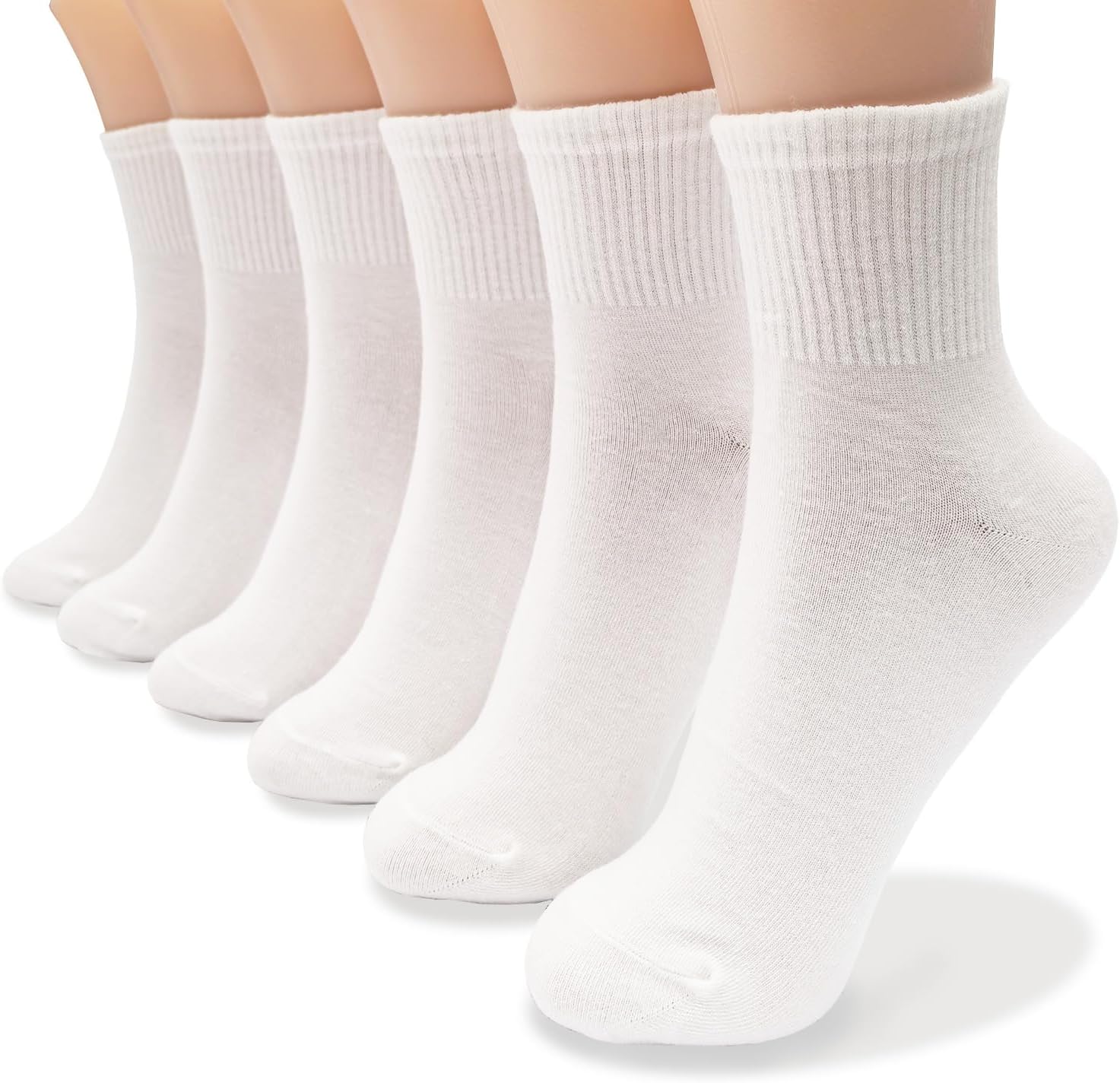Womens Ankle Cotton Socks Cushioned Running Gym Workout Socks for Women 6 Pairs