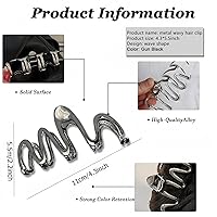 Vista 37 de Pinzas de pelo góticas de murciélago negro para mujeres y niñas, garra de pelo de murciélago gótico de aleación punk negra Y2K para decoraciones