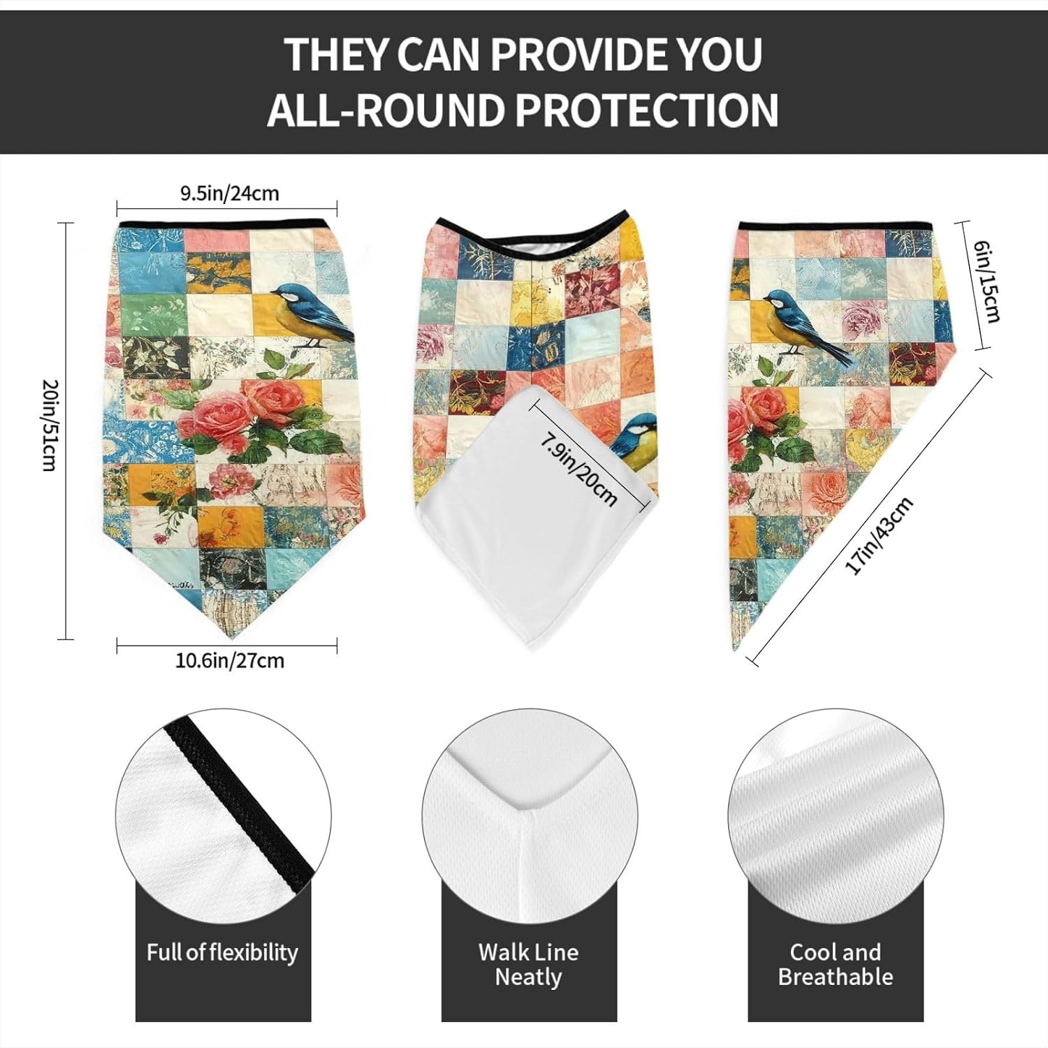 Protection Neck Gaiter Face Cover Exciting bird's-eye panoramic view Balaclava Scarf Mask, Windproof Breathable Sun Shield for Men Women, Skiing Hiking Cycling Outdoor Sports