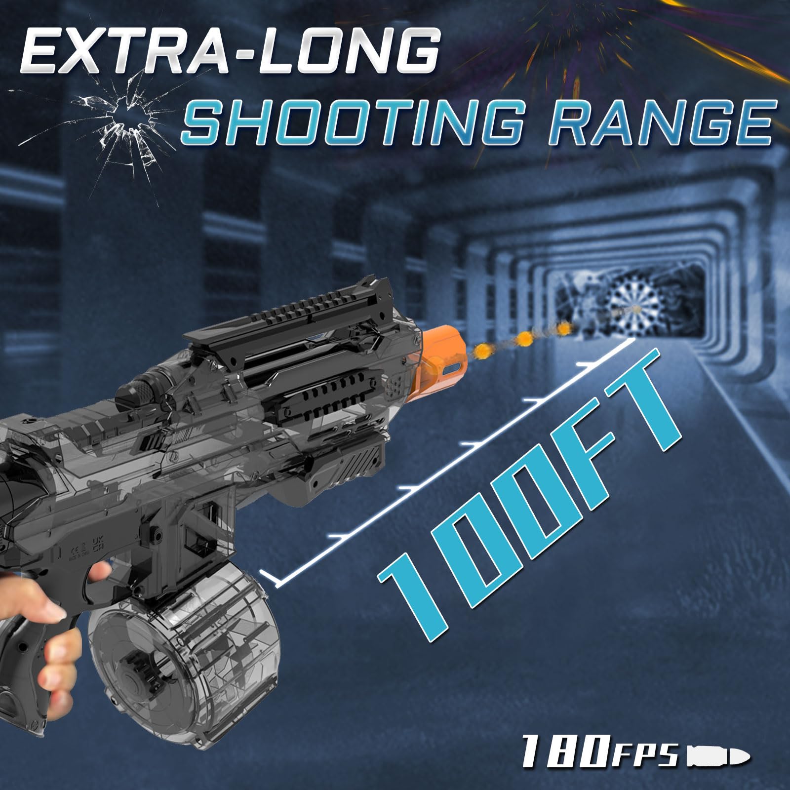 EMERBU AR Series Gel Splat Blaster Electric Magazine(2pcs) - for Ages 15+(Black)