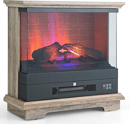 Tangkula Chimenea independiente de 27 pulgadas, calentador elĂ©ctrico de chimenea de 1400 W con llama vĂvida de 3 niveles y control de termostato, Tangkula Chimenea independiente de 27 pulgadas, calentador elĂ©ctrico de chimenea de 1400 W con llama vĂvida de 3 niveles y control de termostato,