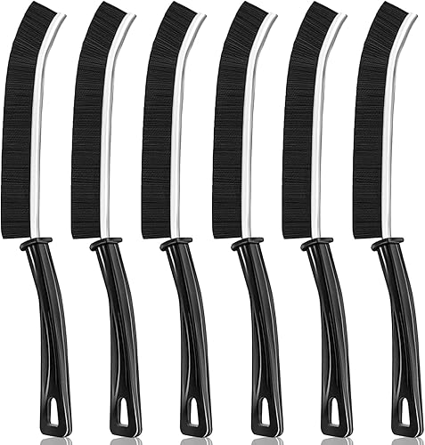 6 piezas de cepillo de limpieza de hendiduras, cepillo de limpieza de huecos de baño, cepillo de ranura larga, juego de herramientas de limpieza