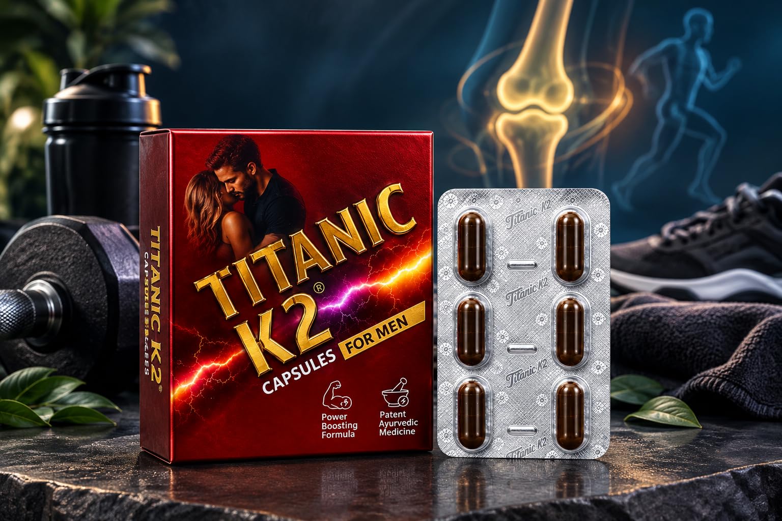 New The Original Titanicc K2 Power Capsule, Enhance Energy, Stamina, Healthy Bones & Sport Performance For Men (Pack Of 1) — Amazon image 4
