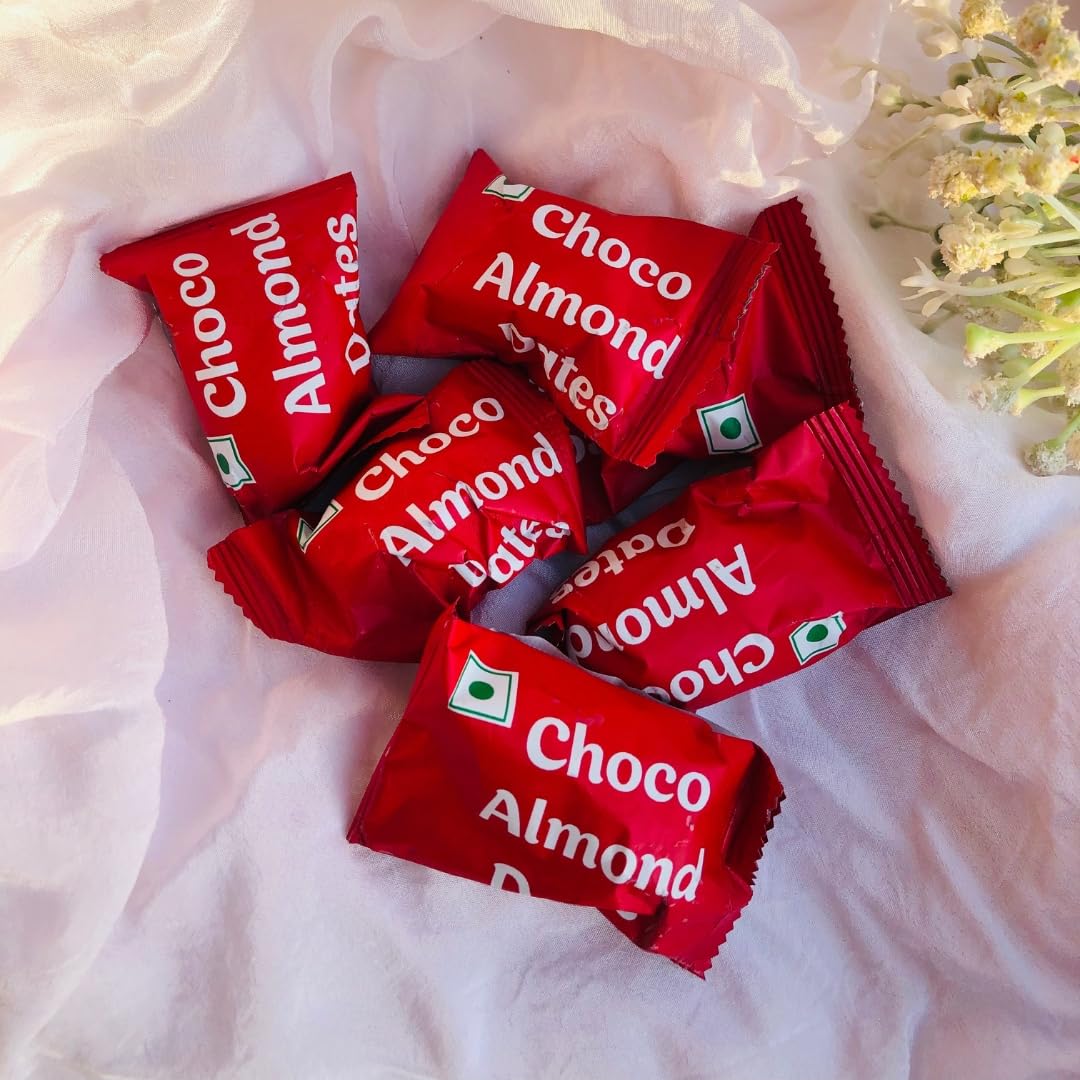 Dark Chocolate with Almond Dates | Enjoy Guilt-Free | Roasted Almond & Dates | Rich in Antioxidants | Preservative free | Skin Enhancement | Stress Reduction | Pack of 3 | Try to Feel the difference 4