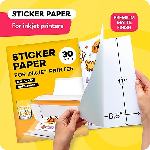 Miniatura 3 de Papel adhesivo para impresora de inyección de tinta, papel adhesivo, papel adhesivo de vinilo, papel adhesivo de vinilo para imprimir, (mate, 30