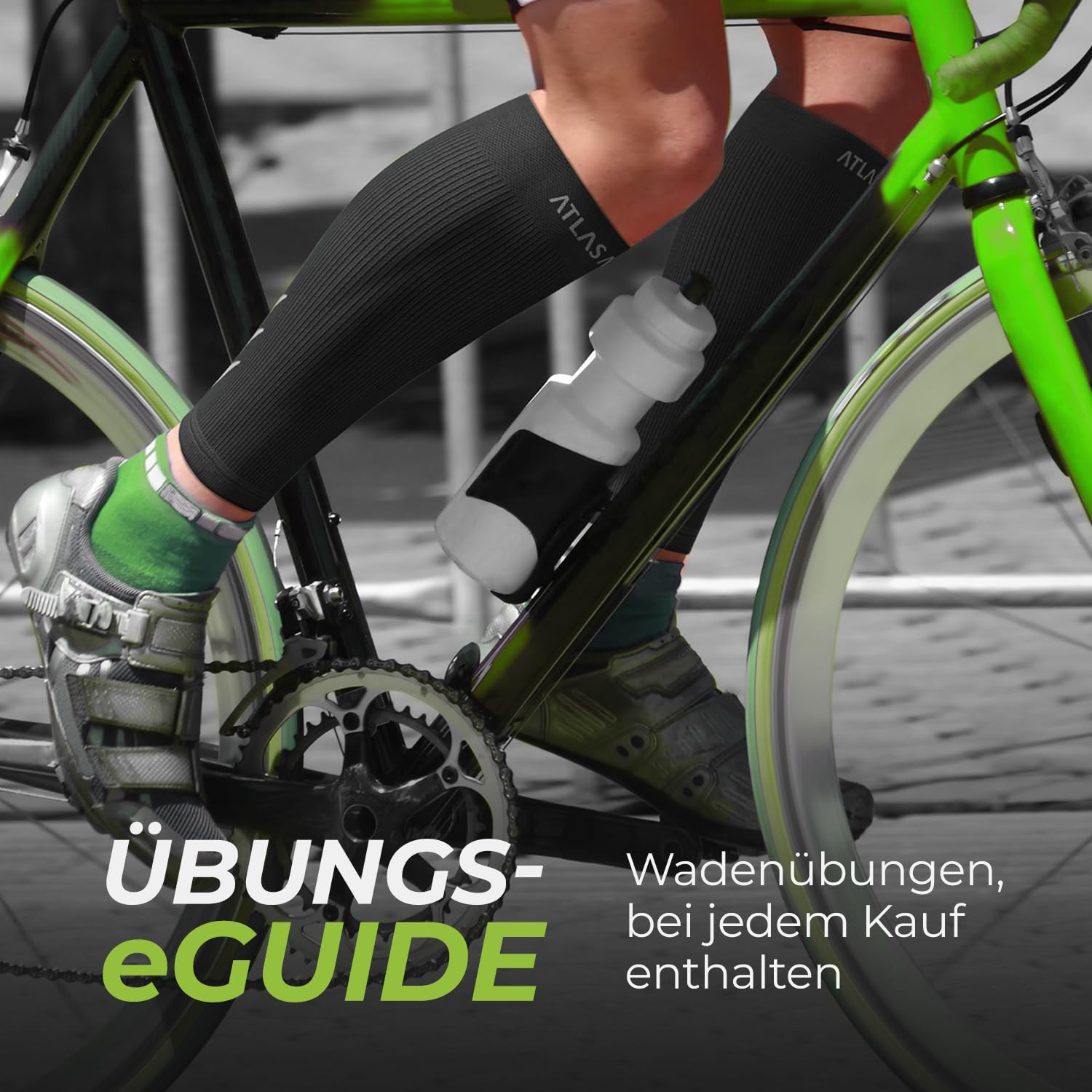 Waden Kompression - Kompressionsstrümpfe ohne Fuß für Damen und Herren - Atmungsaktive Wadenbandage - Ideale Sport Unterstützung beim Laufen Joggen Radfahren Handball Sleeve