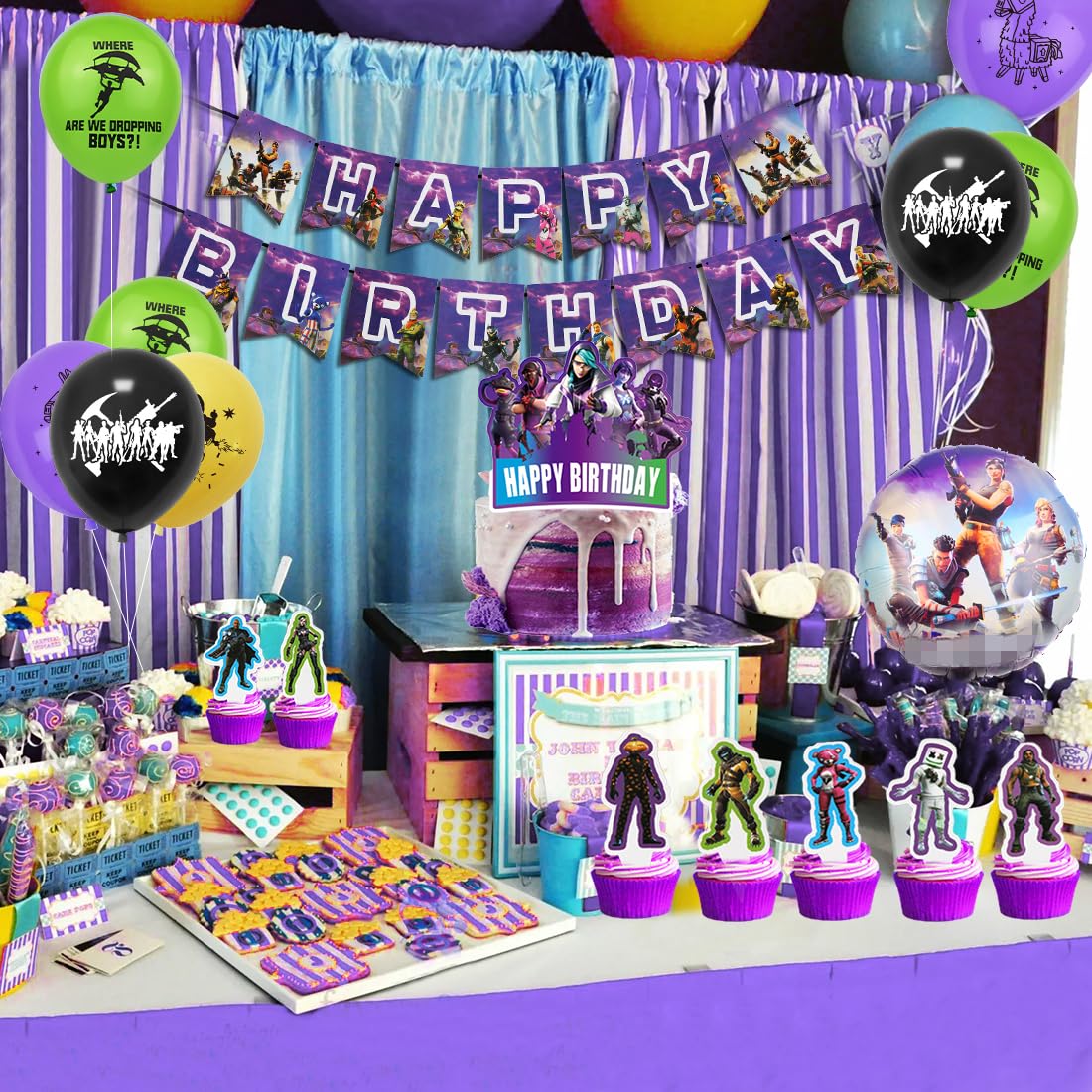 Kit De Décoration D'anniversaire 10 Ans, 13 Pièces, Avec