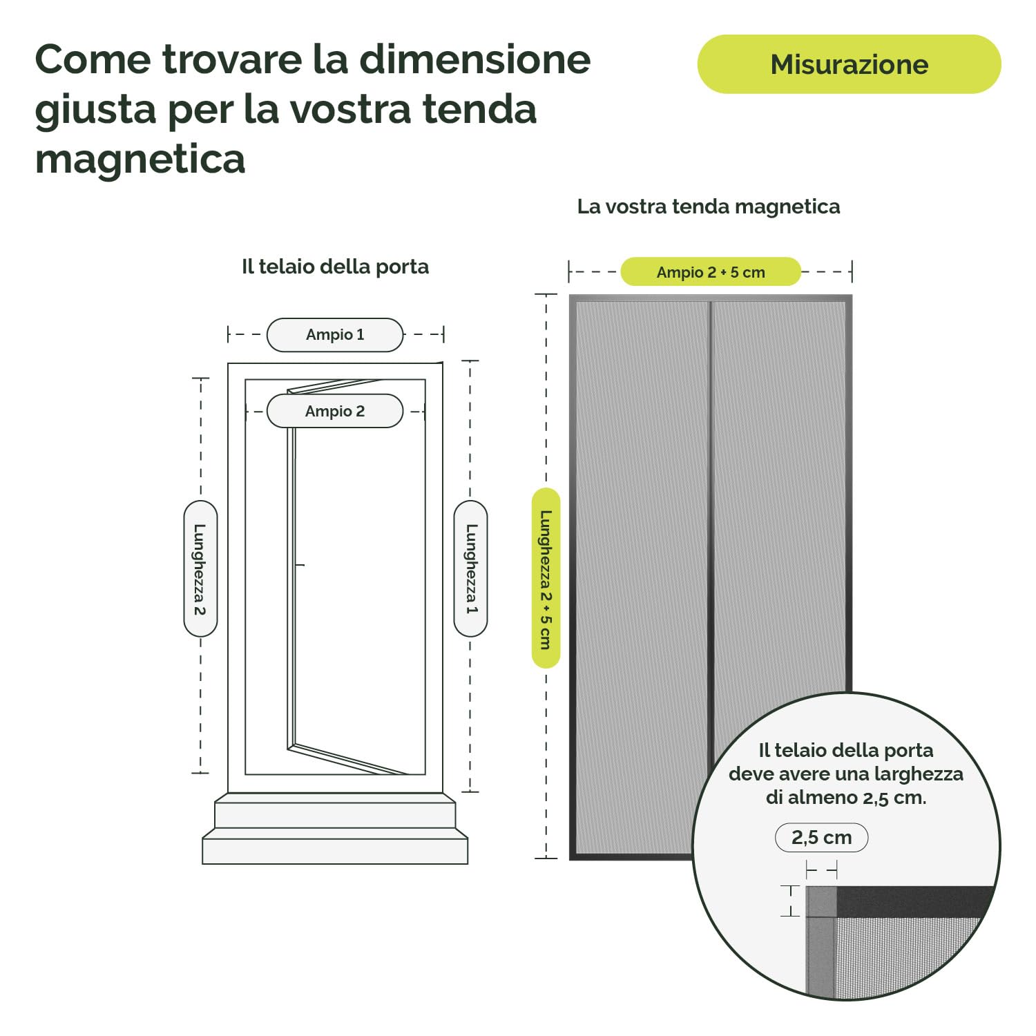 Nematek Zanzariera magnetica per le porte 120 x 240 cm protezione dagli insetti, con nastro magnetico, zanzariera con montaggio che non necessita di forare le pareti