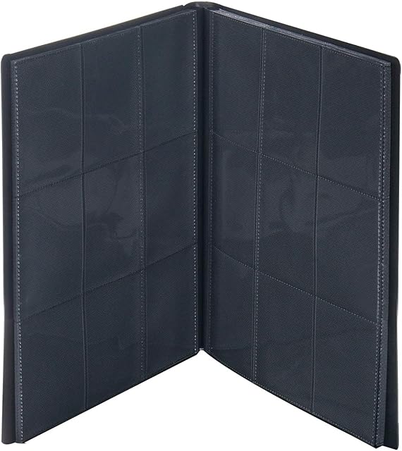 Yizhet Trading Card Sleeves, 360 Trading Card Album Folder Waterproof Transparent 9 Pocket Side Loading Pocket Binder for Trading Card Games TCG( Black)