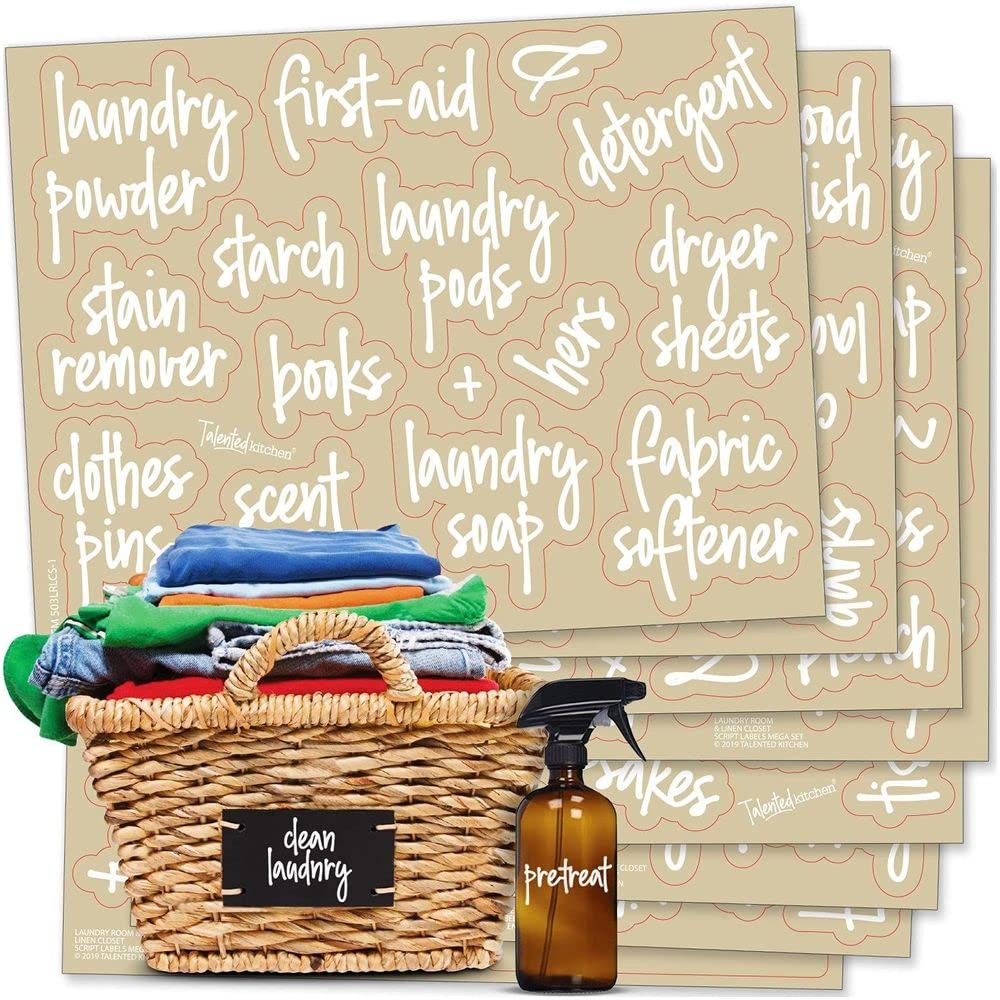 Buy Talented Kitchen 141 Laundry Room Labels for Jars and Containers