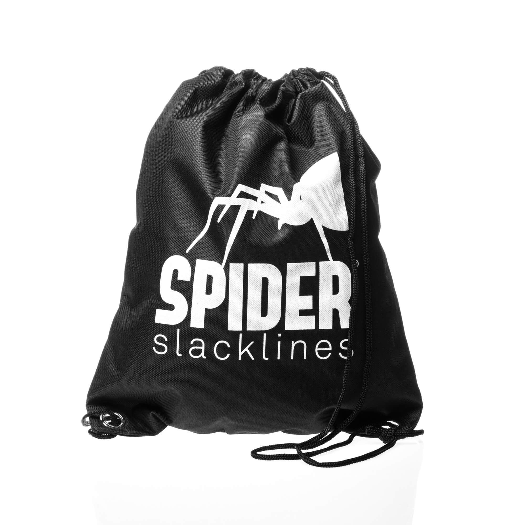 SKS01 - Slackline Kit White Line - Tendeur à Poignée Ergonomique, Sac de Rangement - Slackliners Dèbutant et Intermédiaire - Sangle Longueur 15 m