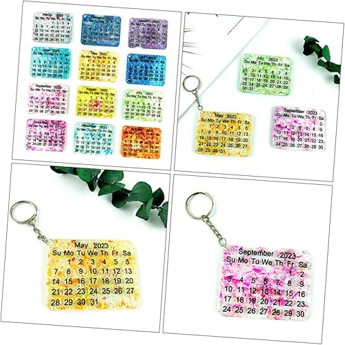 Miniatura 6 de EXCEART Calendario de herramientas abrasivas 2023 de resina para graduación 2023, regalo de Navidad, moldes de adorno para resina epoxi, moldes de