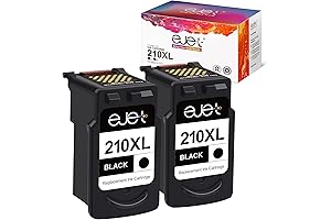 Remanufactured 210XL Black Ink Cartridge Replacement for Canon Printers (2 Black)