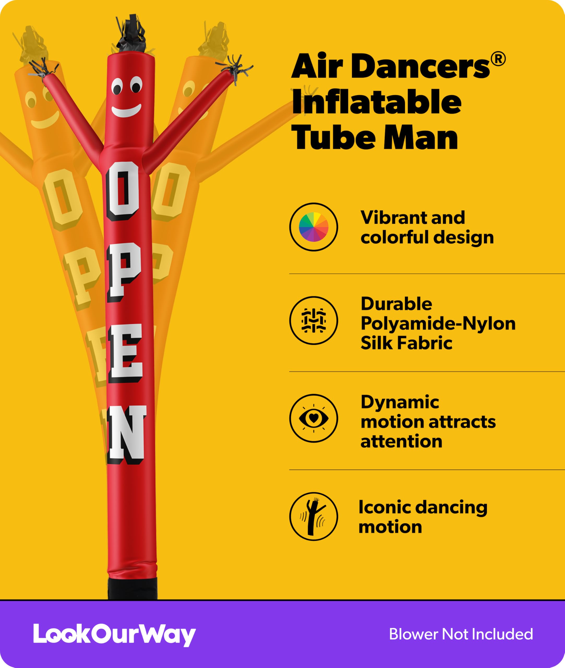 Air Dancer Gonflable 3 M – Tube Publicitaire Farfelu Sans Souffleur – Annonceur De Fêtes Et événements