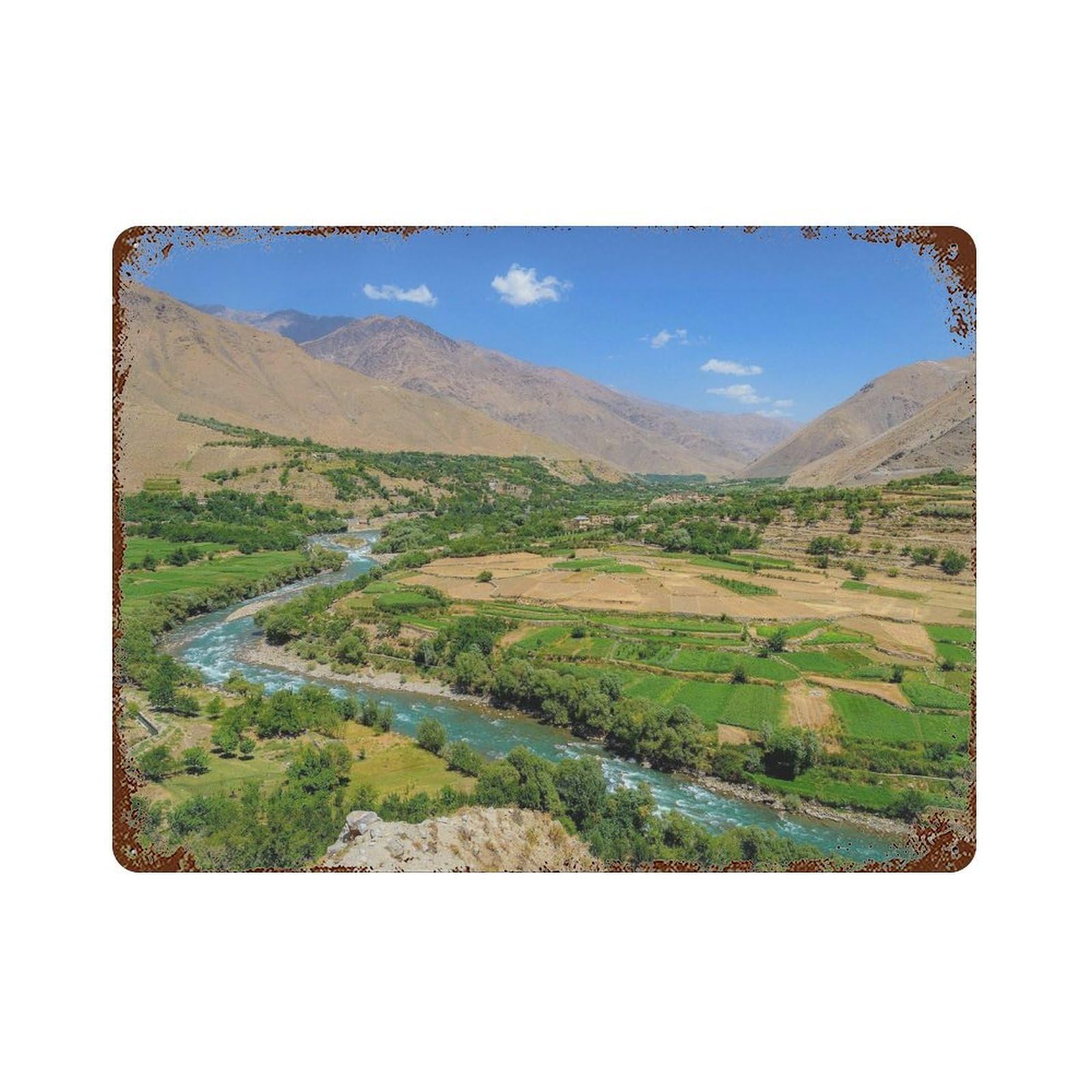 xiaoxiaoshen Real Photo Afghanistan Decor Wall Decor Art Metal Tin Poster Modern Home Decor Art Home Bar Shop Decorations Vintage Sign 30x40cm