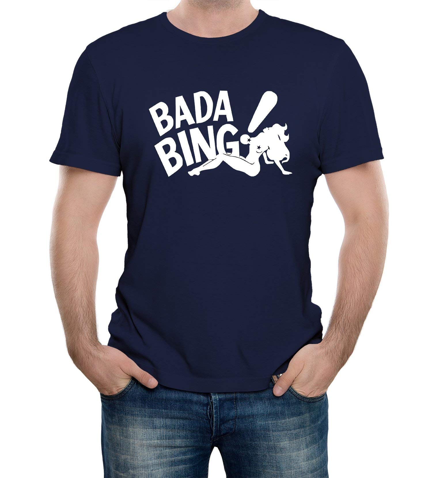 Reality Glitch Badabing T-Shirt (XL, Navy Blue)
