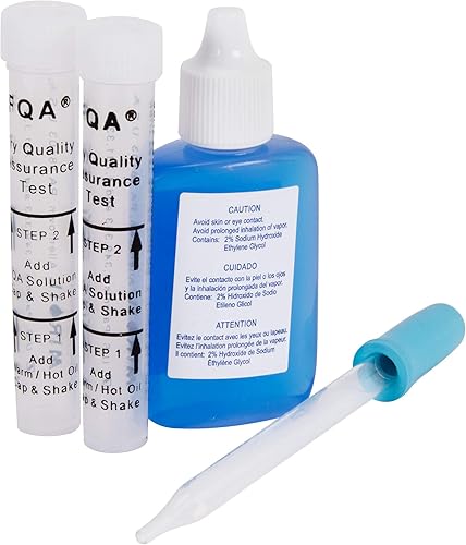 Miniatura 3 de MirOil Kit de prueba de aceite de freír para material contaminante polar, paquete de 12 pruebas, kit de prueba de aceite de freidora de 3 minutos