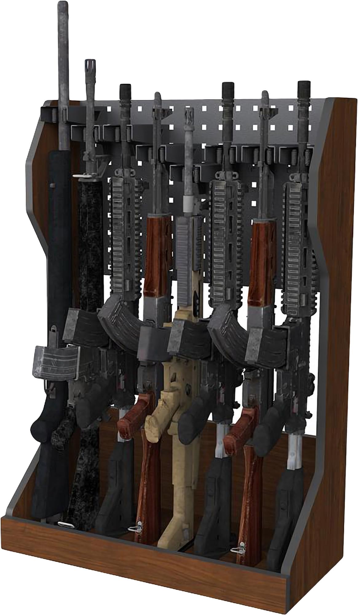 Evike EMG Battle Wall System Weapon Display & Storage Solution - Modular Wood Gun Rack