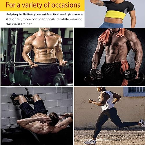 Miniatura 4 de NINGMI - Chaleco de neopreno para hombre, para entrenamiento de cintura, para pérdida de peso, quemador de grasa