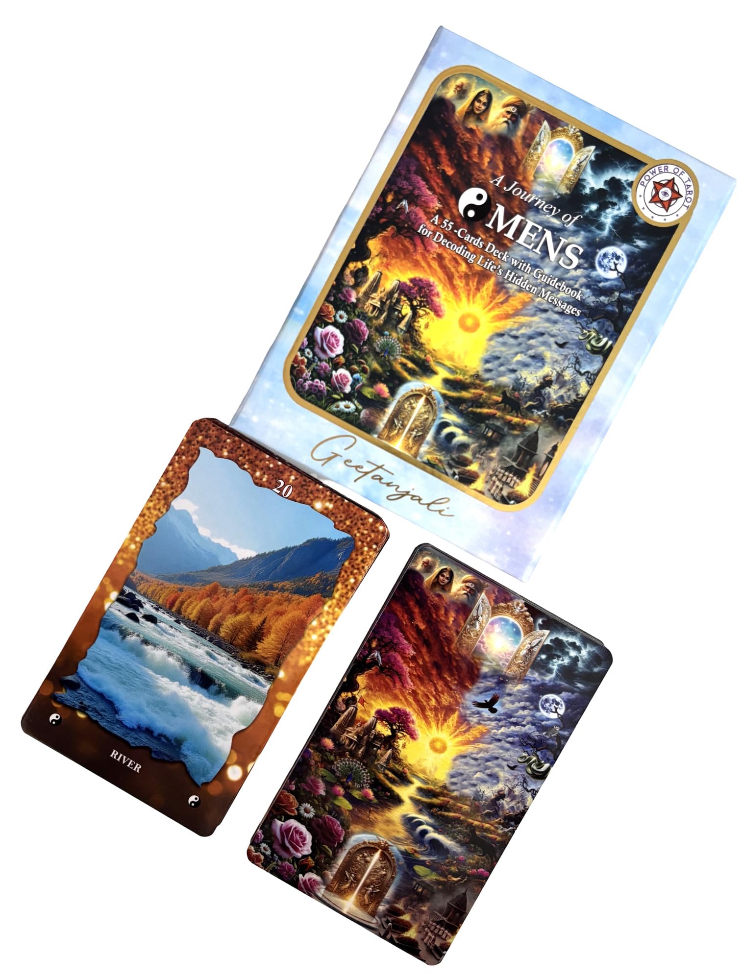 A Journey of Omens Tarot & Oracle Deck – 55 Cards with Hindi