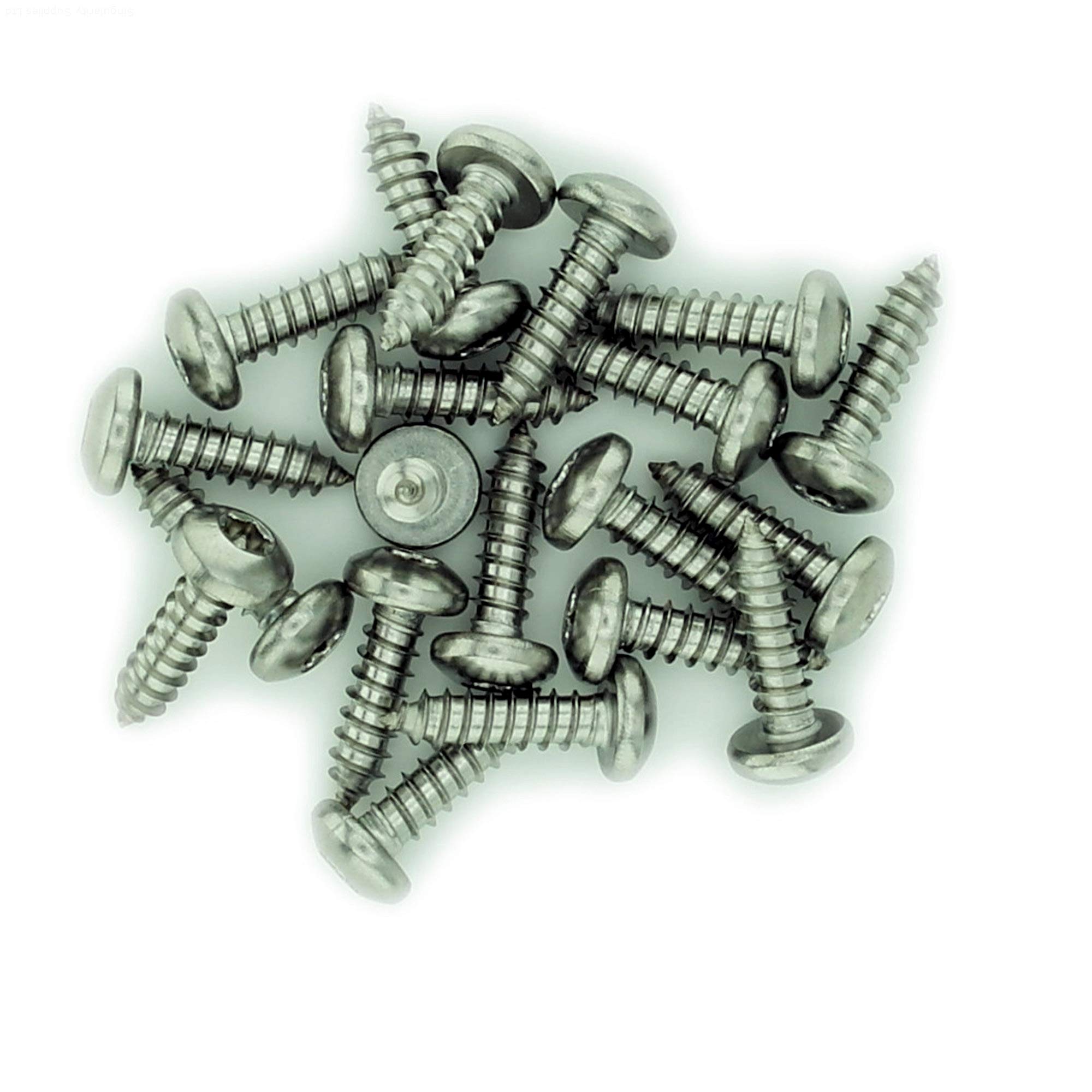 Singularity Supplies No.12 X 0.5 (5.5Mm X 13Mm) Tx Pan Self-Tapping Screw - Stainless Steel (A2) (Pack Of 20)