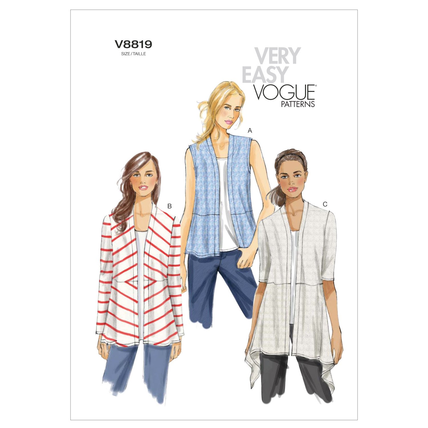 Cardigan Jeune Femme Vogue Patterns modèle Y pour un style casual chic au quotidien