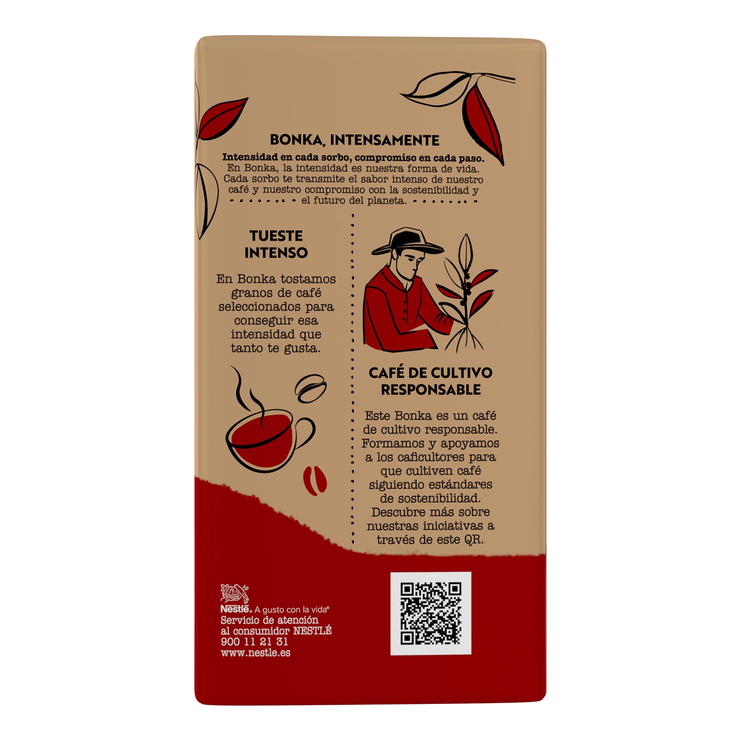 Bonka Entkoffeinierter gemahlener Kaffee, 250 g, 8 Packungen