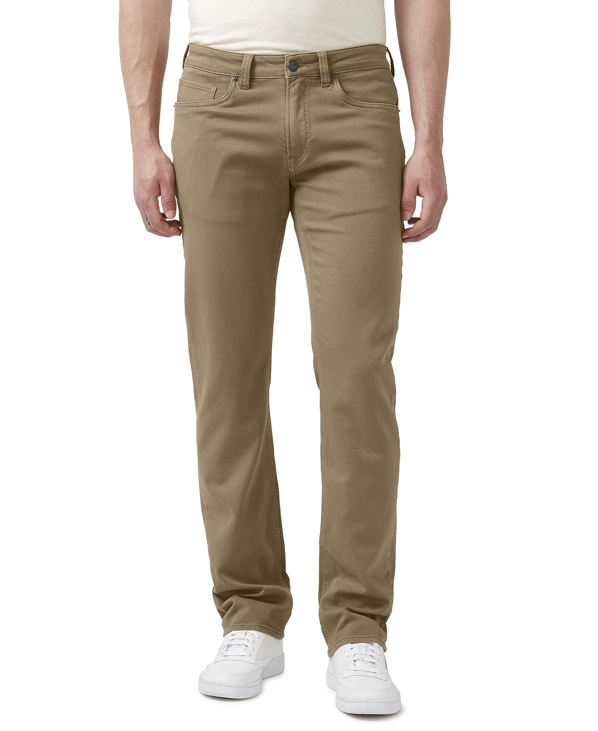 Buffalo David BittonMen's Non-Denim Straight Leg Six French Terry Pants with Cotton Blend Stretch