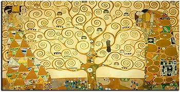 Amazon.co.jp: 有名なグスタフクリムトの生命の木抽象的なキャンバス