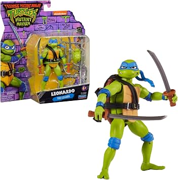 TEENAGE MUTANT NINJA Figurine Articulée Leonardo 12 cm avec Accessoires - Giochi Preziosi