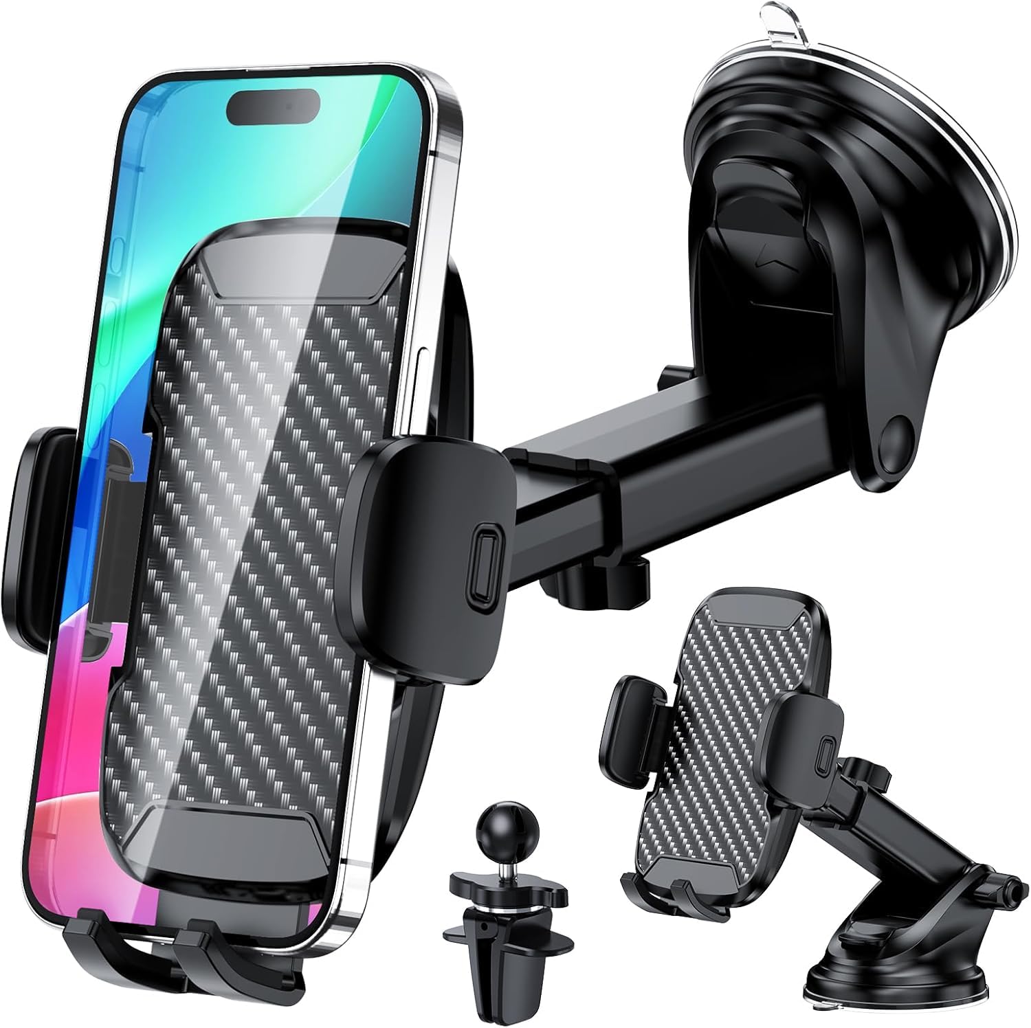 CWOUZHOUDAMAI Car Phone Holder for Dacia Bigster 2025 2026, Adjustable Car Phone Mount Cradle 360° Rotation - 4 in 1 Super Stable for Dashboard/Windscreen/Air Vent