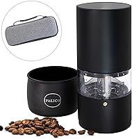 Vista 1 de PALICO GrindTech - Molinillo de café eléctrico recargable portátil, base de carga inalámbrica con tipo C, 20 rebabas cónicas SUS