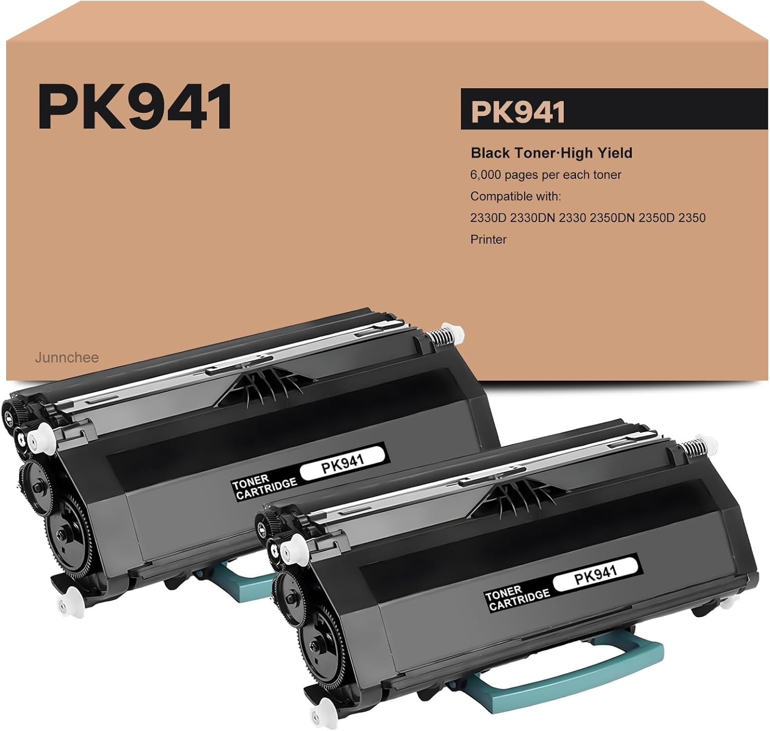 PK941 Black Toner Cartridge Replacement for Dell PK941 Toner Cartridge High-Yield for 2330D 2330DN 2330 2350DN 2350D 2350 Printer Ink, 2-Pack