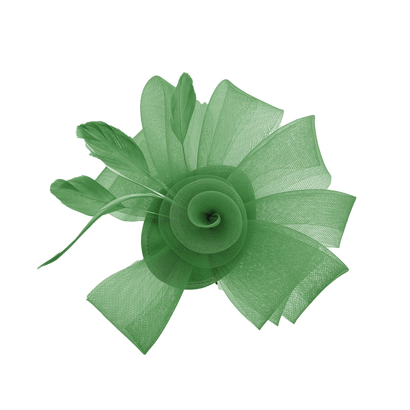 MICFENY Breathable Tulle Flower Hair Clip With Feathered Formal Event Fascinator Hat for Casual Outfit Cocktails Party Dressingu