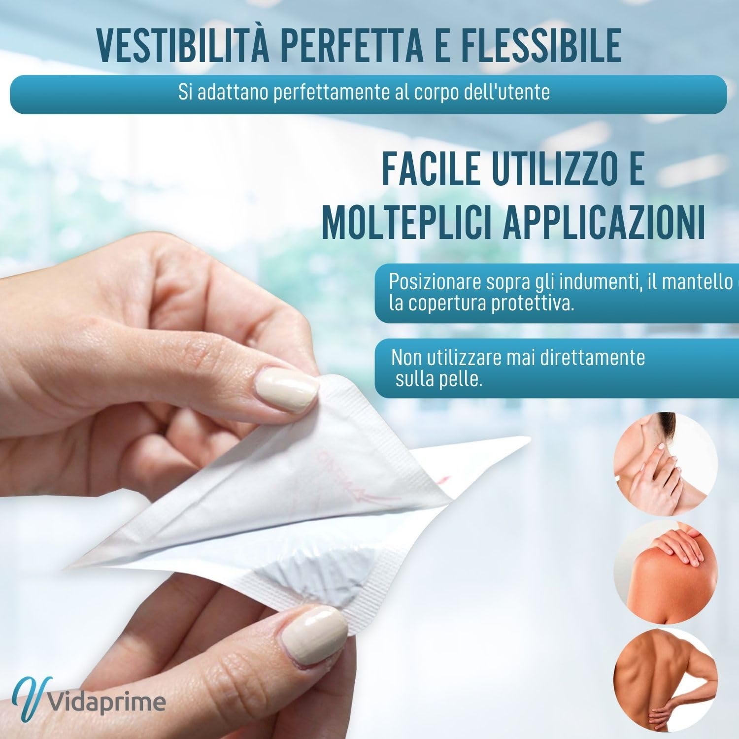 Pack x10 Cerotti Riscaldanti per Schiena, Collo e Spalle - Calore Profondo e Calmante - Adesivi Istantanei per Dolore Lombare - Cerotti Termici per 24 Ore di Sollievo Muscolare