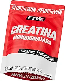 Creatina Pura1KG Refil Monohidratada FTW - Sem sabor Explosão de Energia, Força e Resistência - Absorção Rápida para Ganho de Massa e Performance