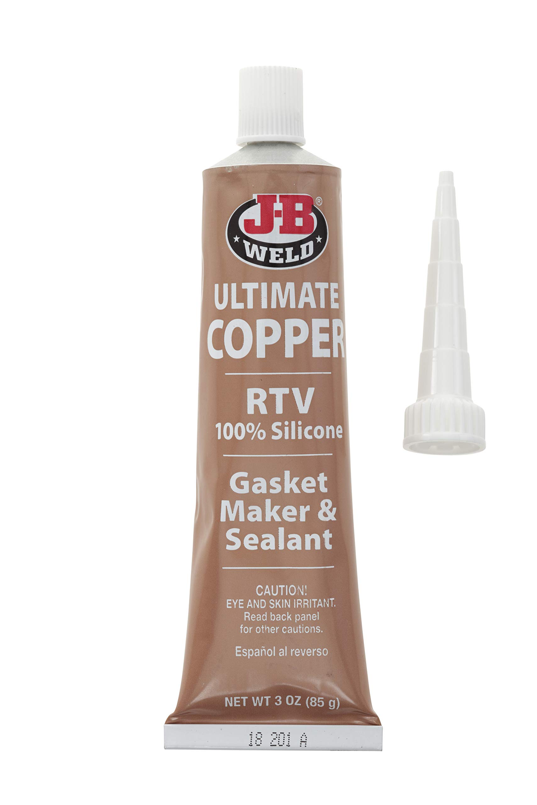 J-B Weld 32325 Ultimate Copper High Temperature RTV Silicone Gasket Maker and Sealant - 3 oz. - Copper