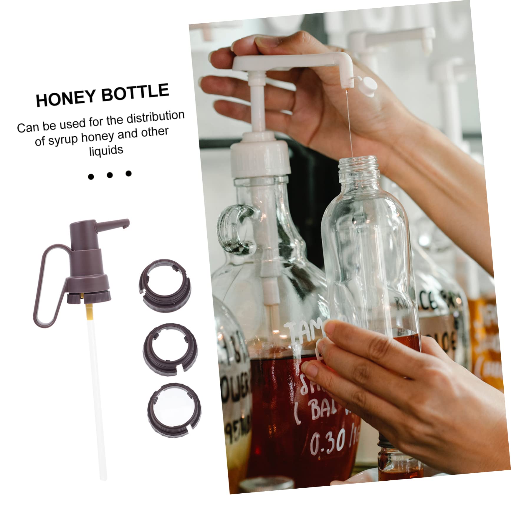 Alipis 1 Set Multi Function Household Pump Dispenser Replaceable Ketchup and Sauce Pump for Kitchen Use Elegant Deep Bottle Accessory for Home Restaurant and Party